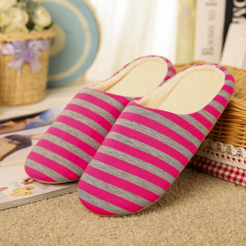Plus Size Colorblock Stripes Slippers(3 Pairs)
