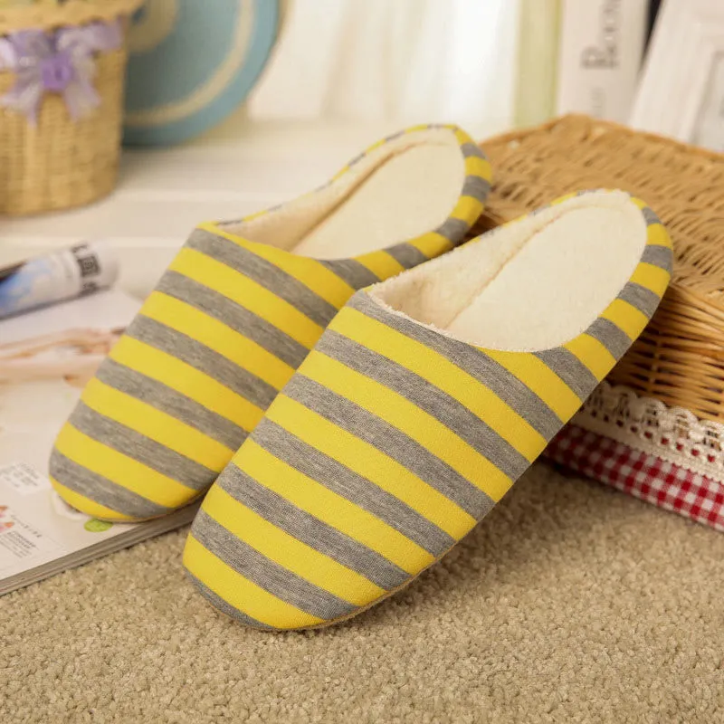 Plus Size Colorblock Stripes Slippers(3 Pairs)
