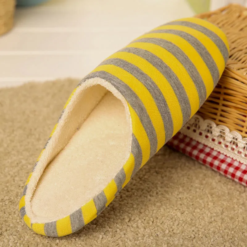 Plus Size Colorblock Stripes Slippers(3 Pairs)