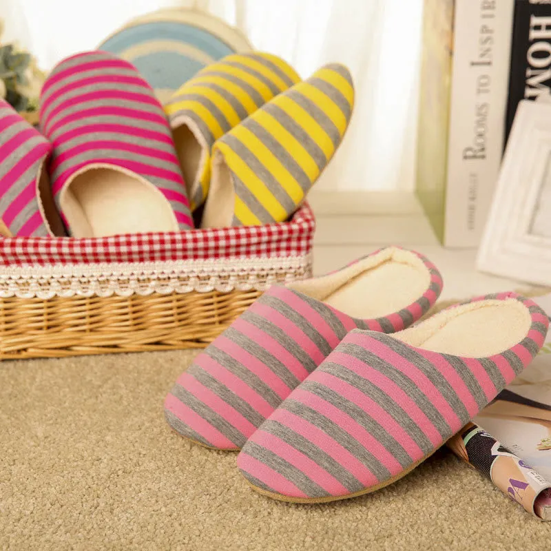 Plus Size Colorblock Stripes Slippers(3 Pairs)