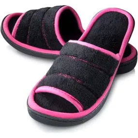 Roxoni Women's Slippers Open Toe Slide Spa Terry Cloth