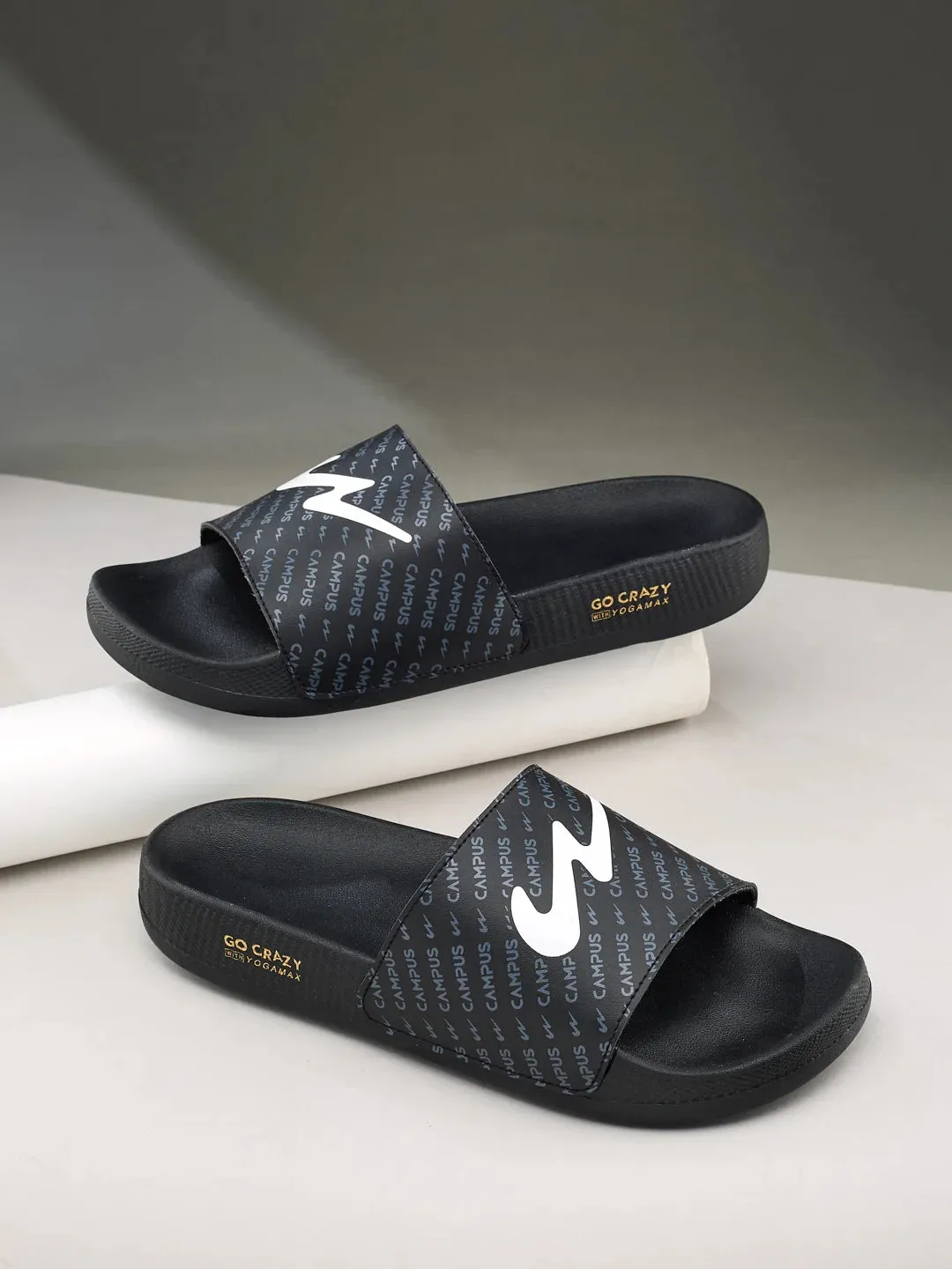 SL-444 Black Men's Slides