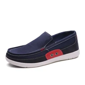 Slip on Mens Canvas Shoes Breathable Outdoor Walking Shoes | runandup