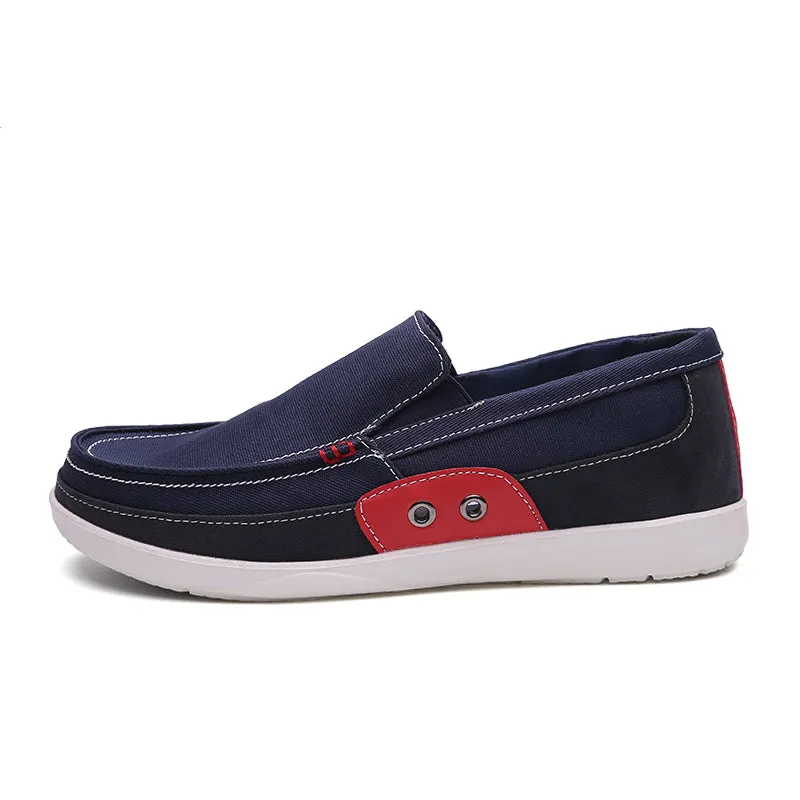 Slip on Mens Canvas Shoes Breathable Outdoor Walking Shoes | runandup