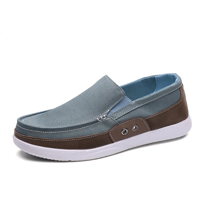 Slip on Mens Canvas Shoes Breathable Outdoor Walking Shoes | runandup