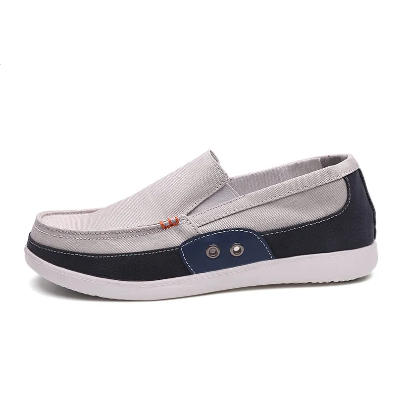 Slip on Mens Canvas Shoes Breathable Outdoor Walking Shoes | runandup
