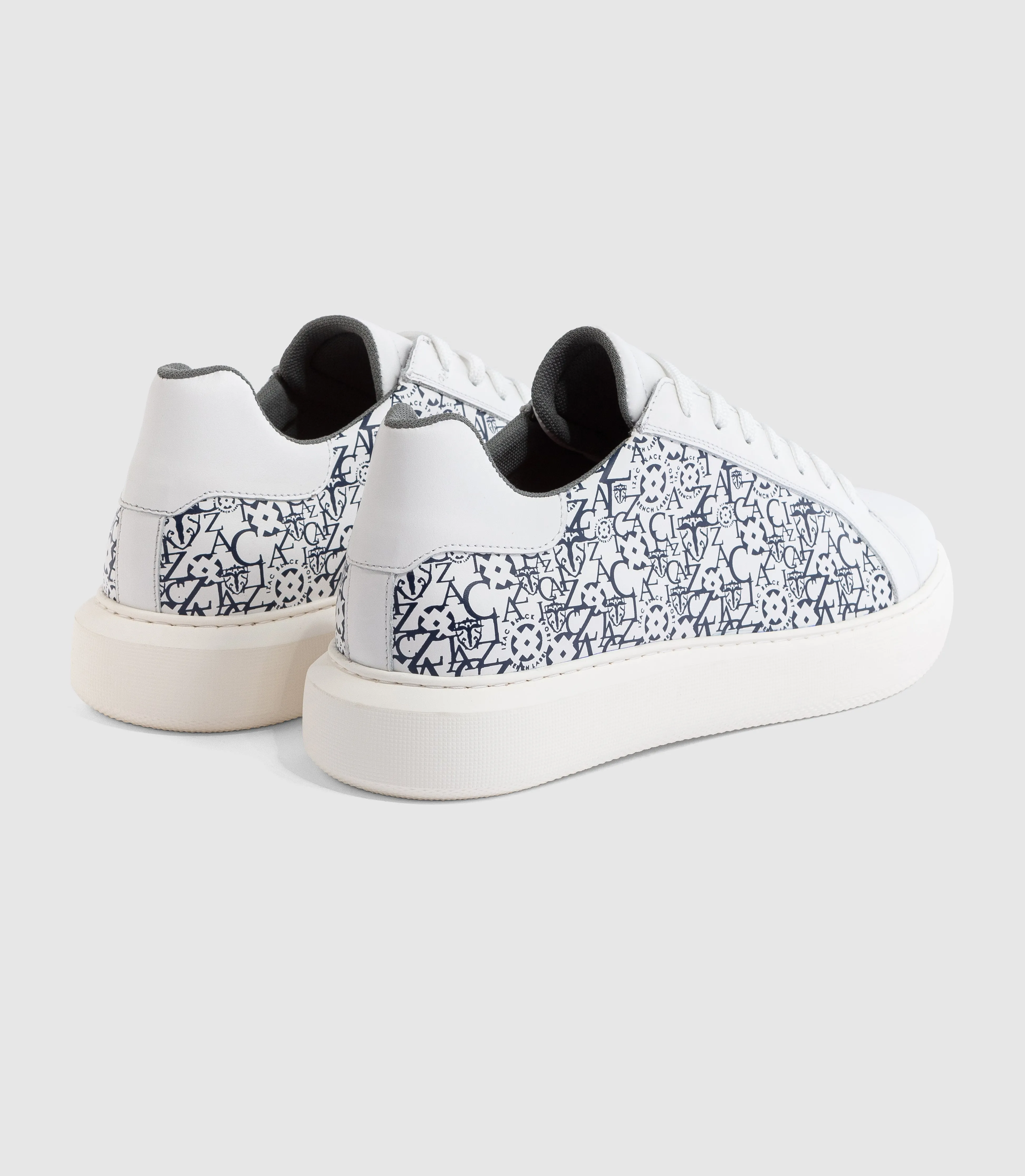 Sneakers blanche et marine "Gwendal"