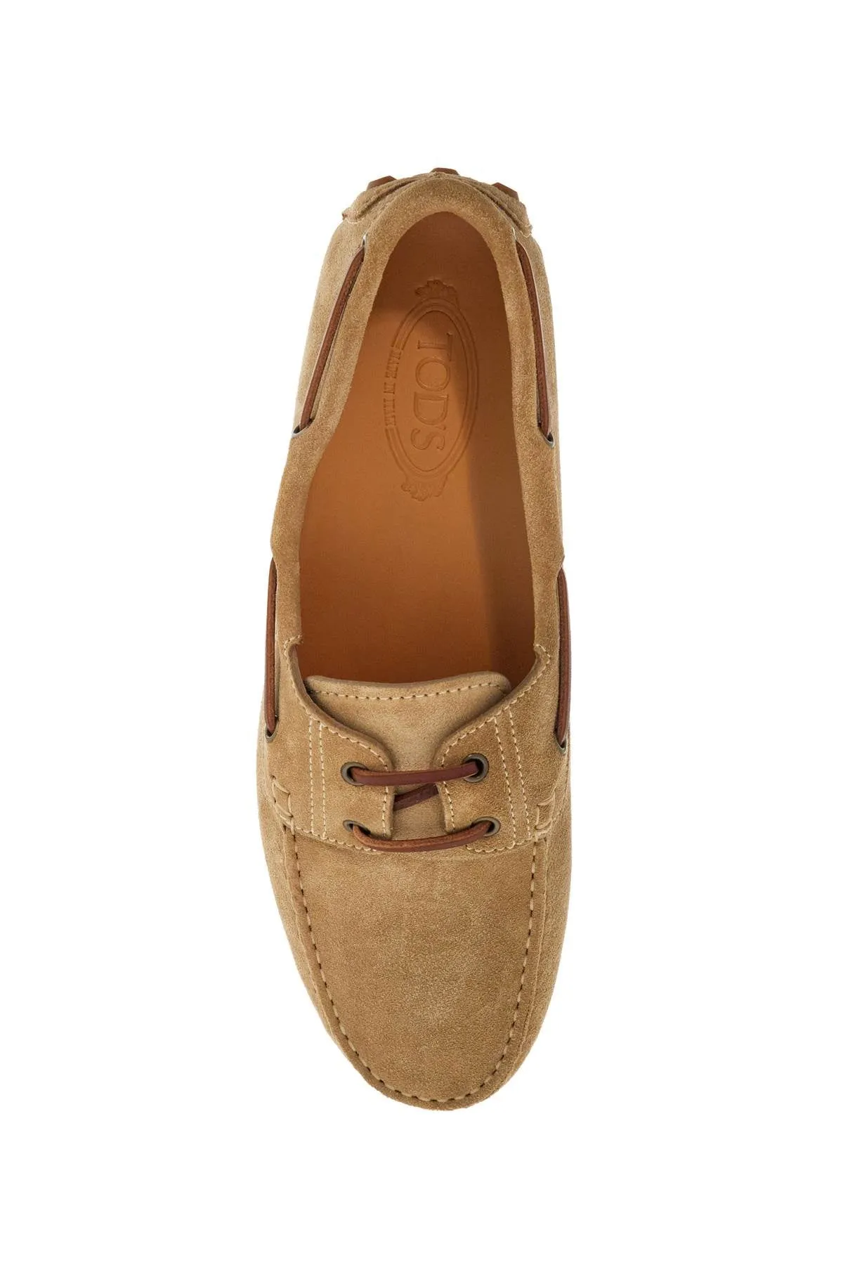 suede biscuit leather loafers with rubber sole XXM52K05300RE0 BISCOTTO