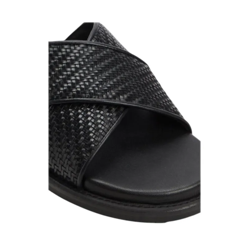 TARIK FLAT SANDALS - BLACK