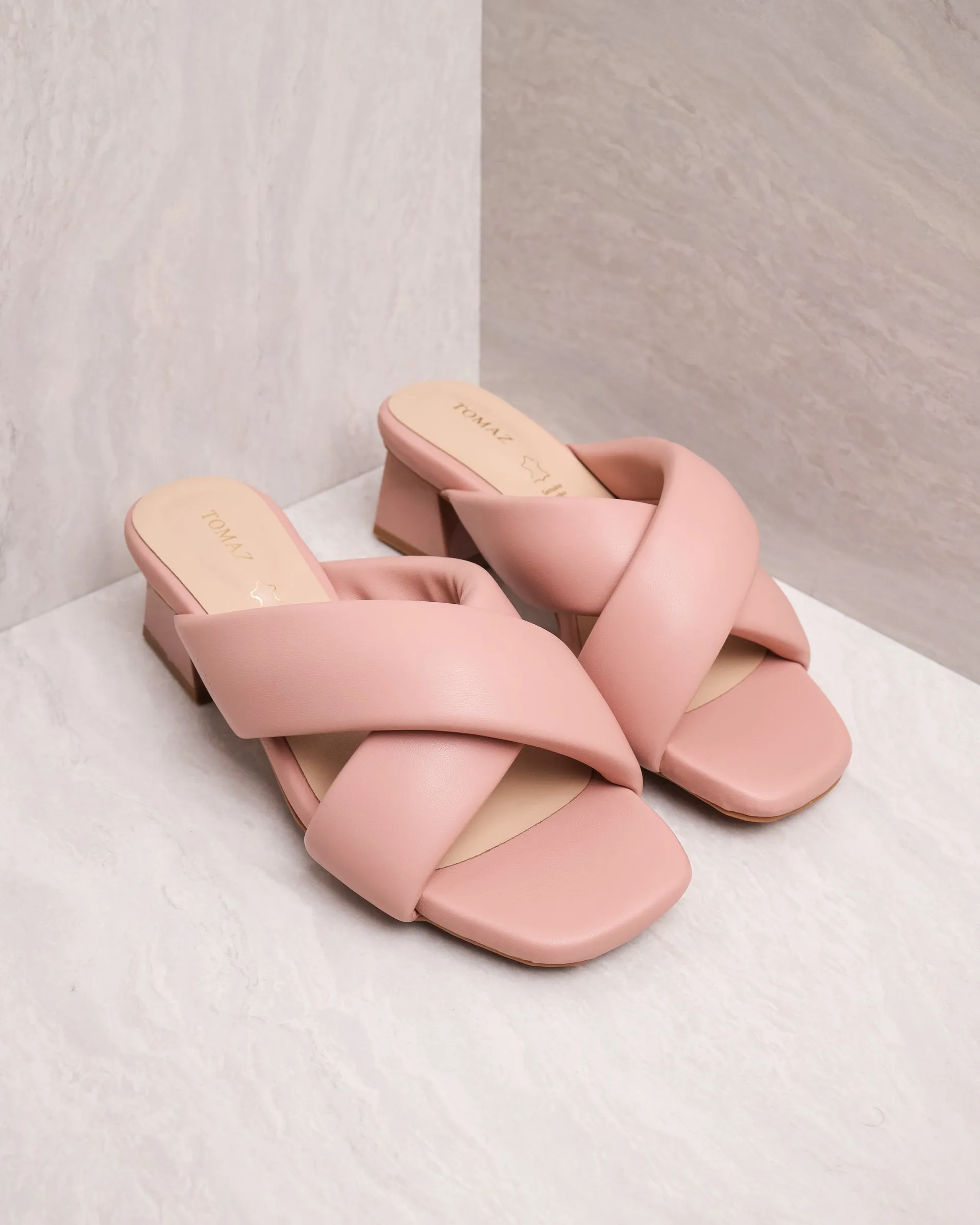 Tomaz YX68 Ladies Strappy Block Heels