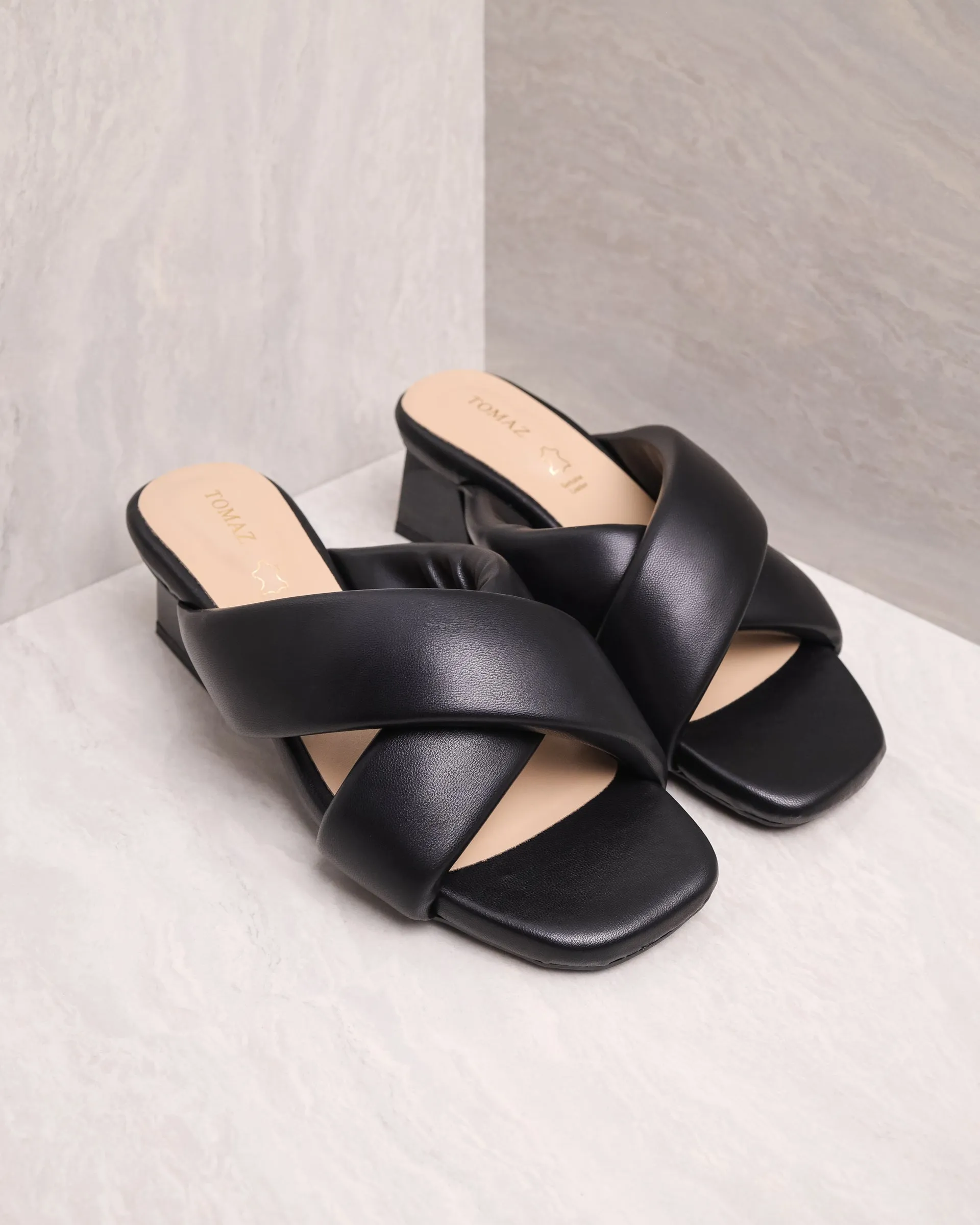 Tomaz YX68 Ladies Strappy Block Heels