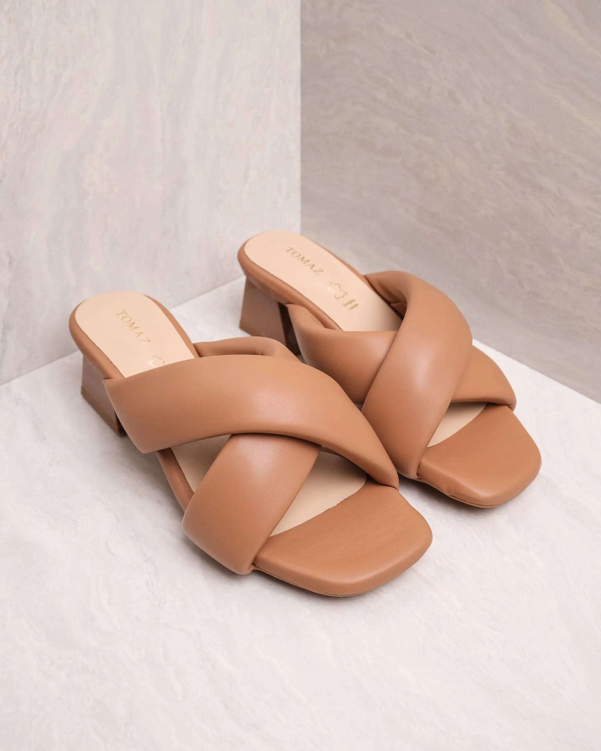 Tomaz YX68 Ladies Strappy Block Heels