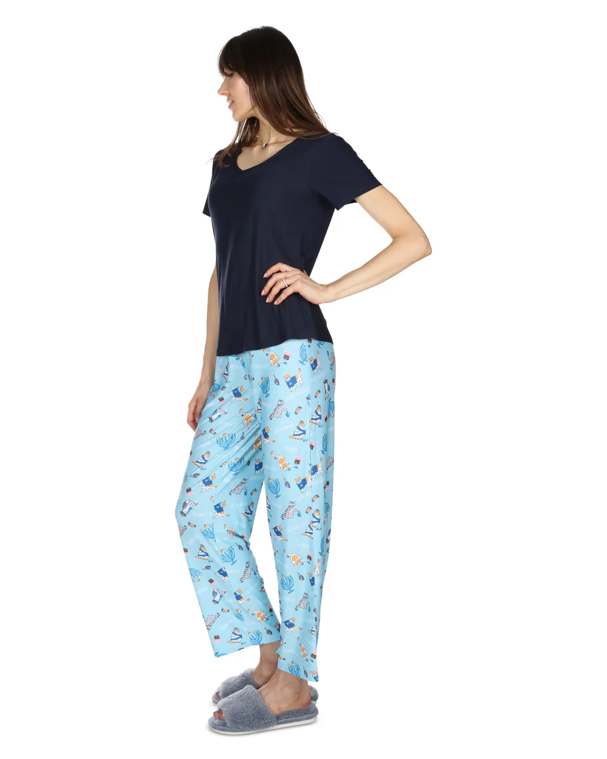 Women's Hanukcat Two-Piece PJ Set in a Bag